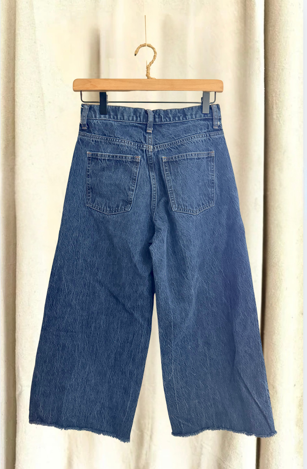 Girls Wide Leg Flower Denim