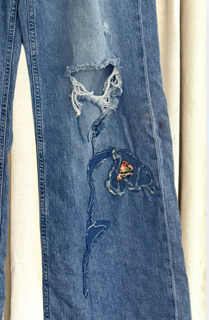 Low Rise Baggy Denim